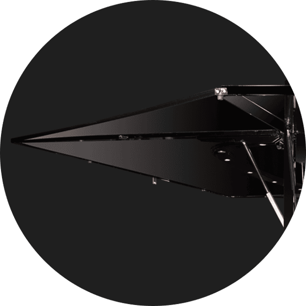 Elevatie parasol voor tuin en terras.